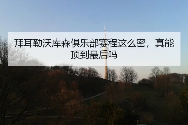 拜耳勒沃库森俱乐部赛程这么密，真能顶到最后吗